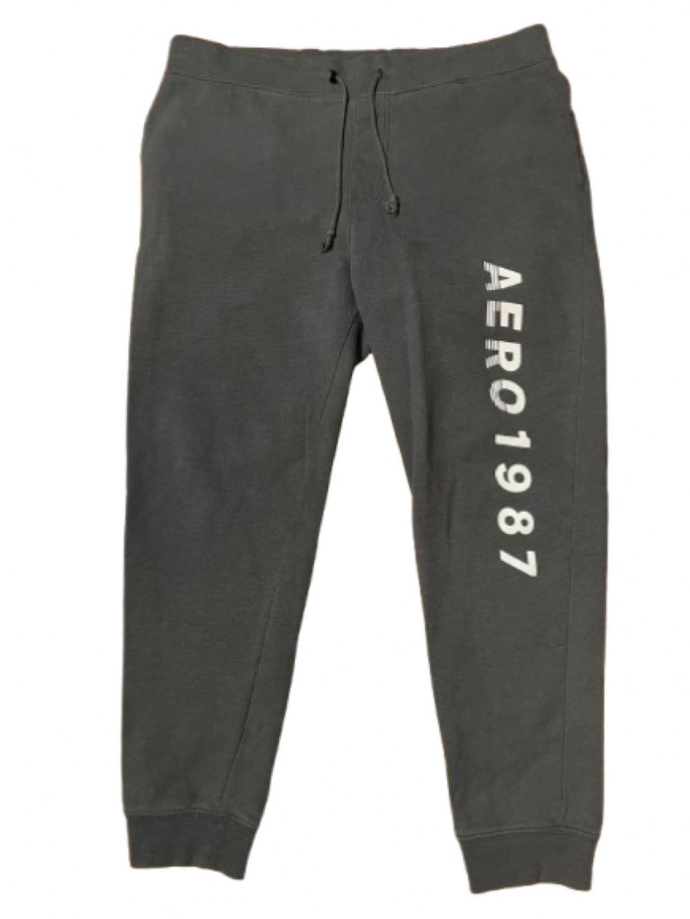 Aeropostale Aero 1987 Fleece Pocket Drawstring Sweatpants Joggers Size Large